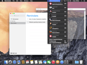 Heads on Display dark UI theme